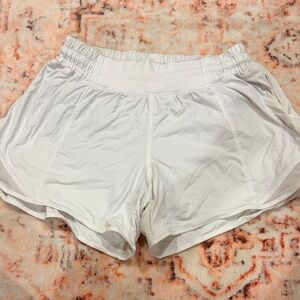 Women's Lululemon White Athletic Shorts